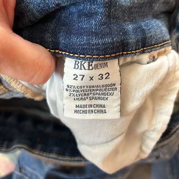 BKE Payton Mid Rise Straight Leg Denim Medium Wash Jeans 27x32 - Picture 5 of 10